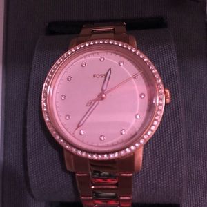 Rose Gold a Fossil Watch